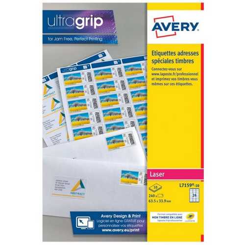 Etiquette pour Timbres Postaux