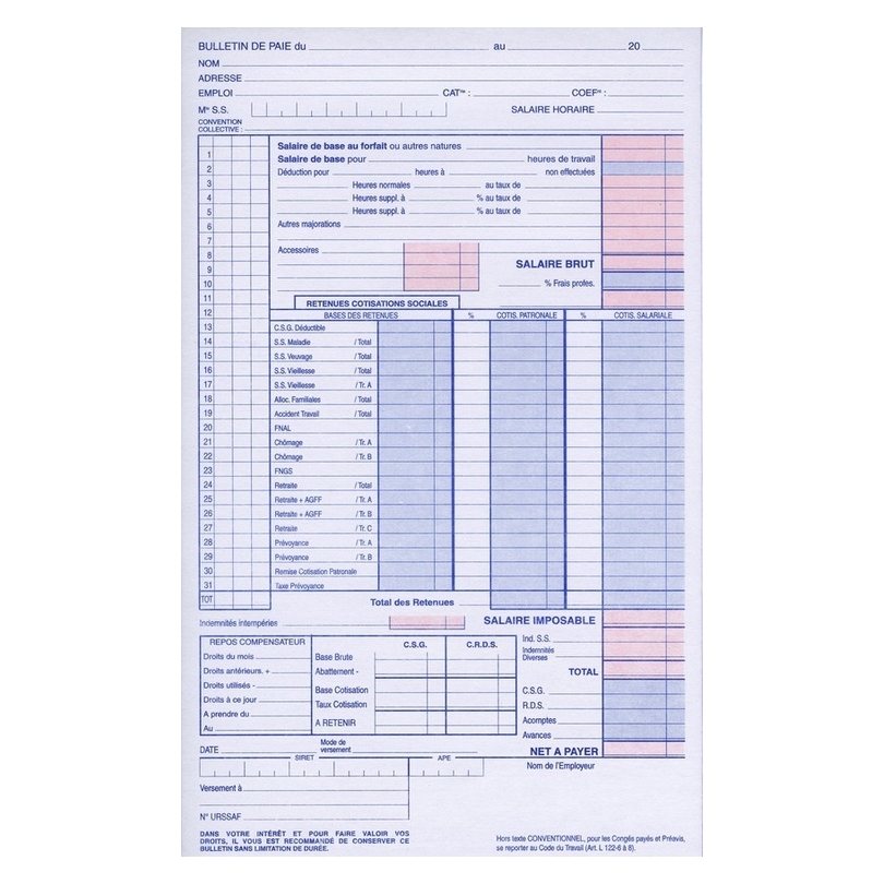 Destruction bulletin de salaire