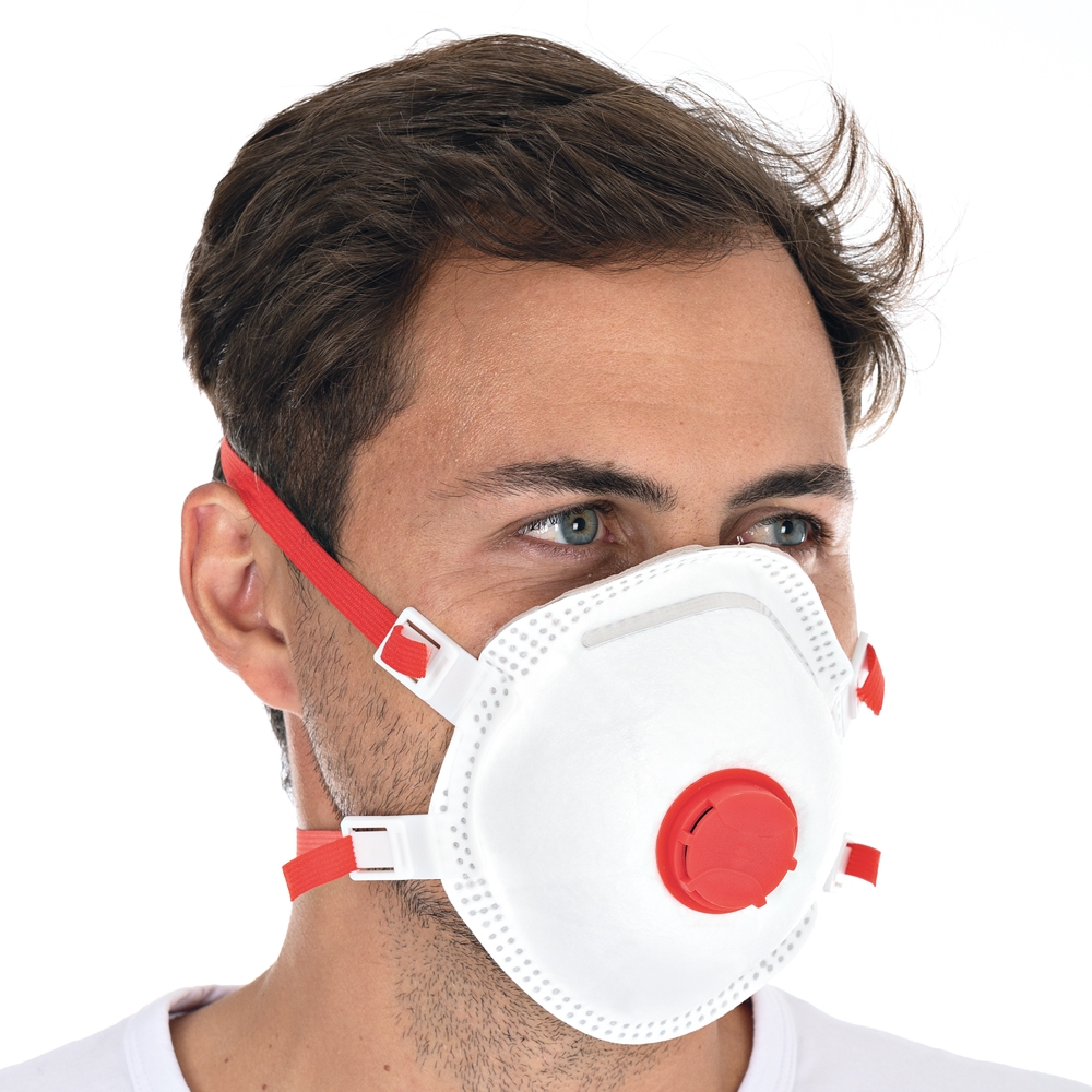 Demi-masque anti-poussière à cartouche - soupape d'expiration