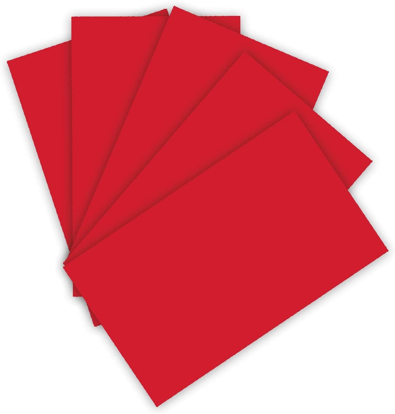 Feuilles de papier de couleur - 500 x 700 mm - Rouge pur FOLIA Lot de 10