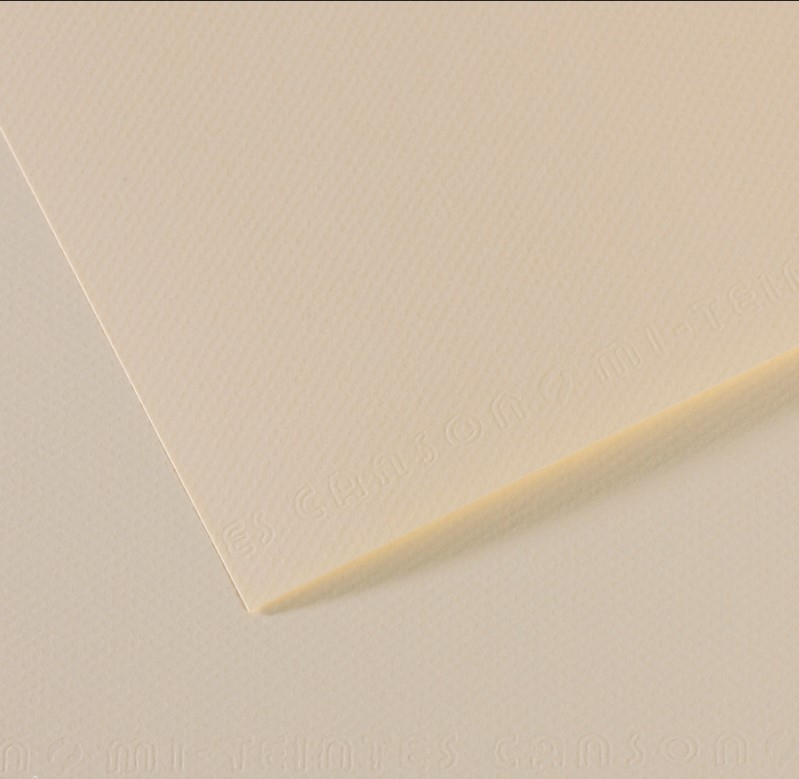 CANSON Feuille de Papier dessin Mi-teintes Crème 500 x 650 mm