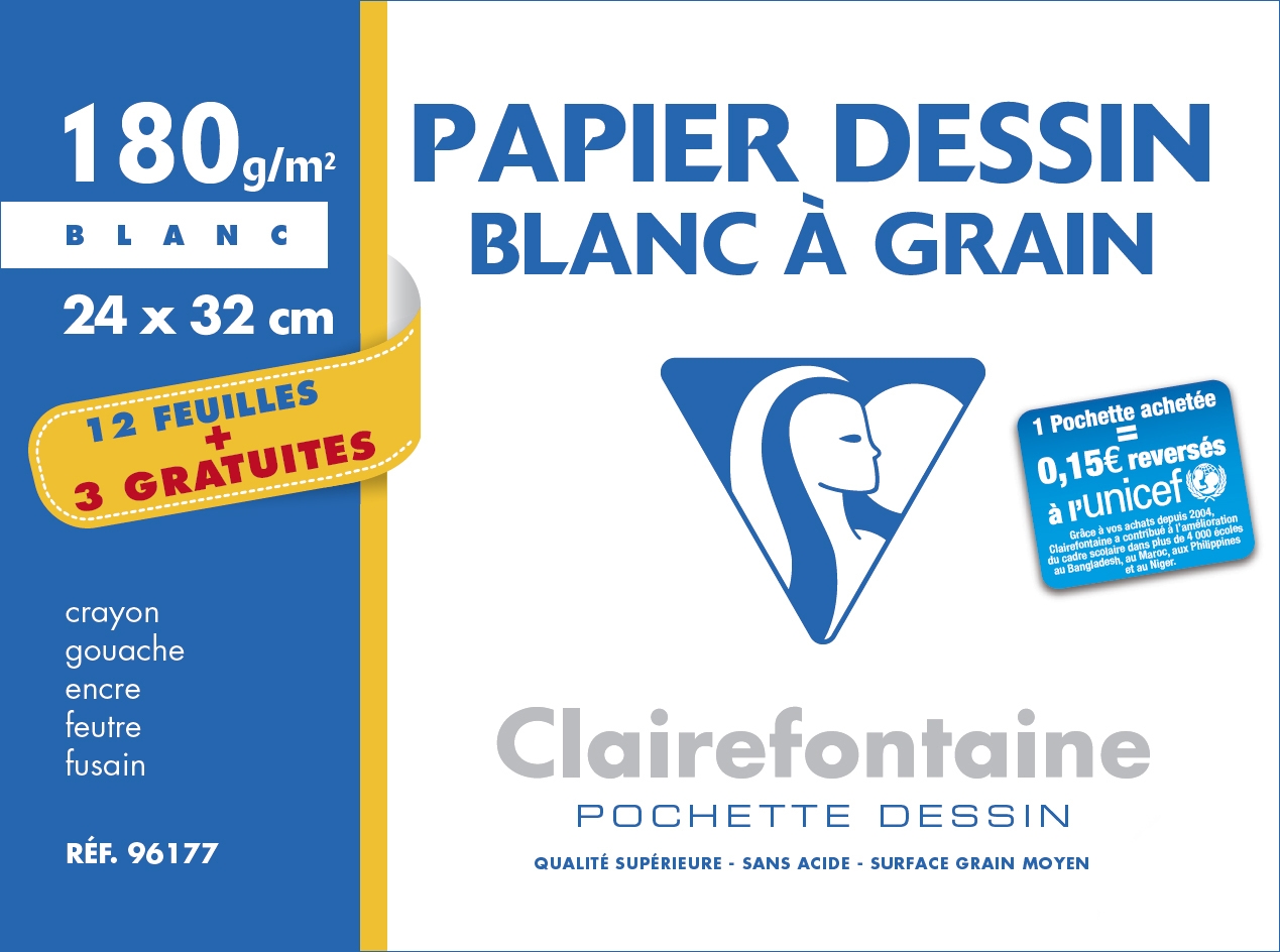 Bloc Dessin Croquis A3 Clairefontaine