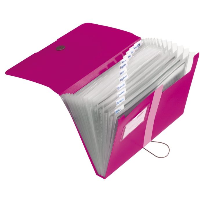 Trieur Papier A4 - 12 compartiments - Framboise HERLITZ Easy orga to go  Porte-documents
