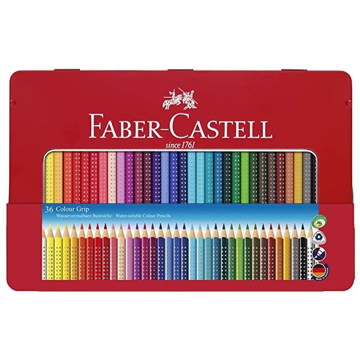 Boite de 36 Crayons de couleur Colour GRIP - Assortiment FABER CASTELL