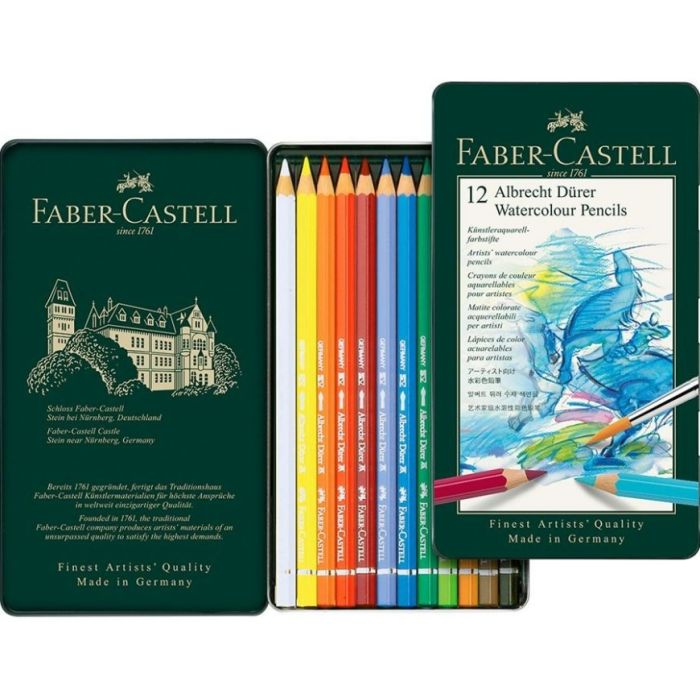 Boite 12 Crayons de couleur Aquarelle Albrecht Dürer FABER-CASTELL
