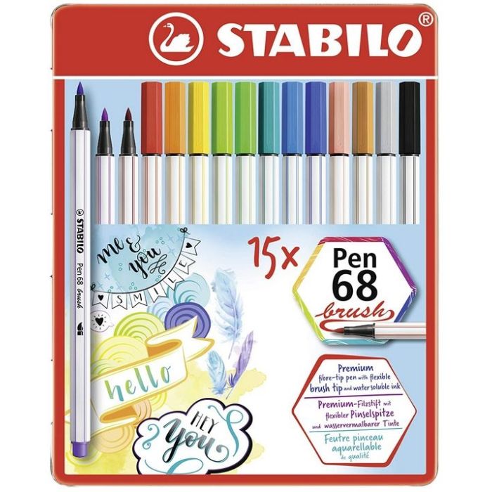 Pack De 6 Stylos Feutre STABILO Pen 68 - Fluorescent