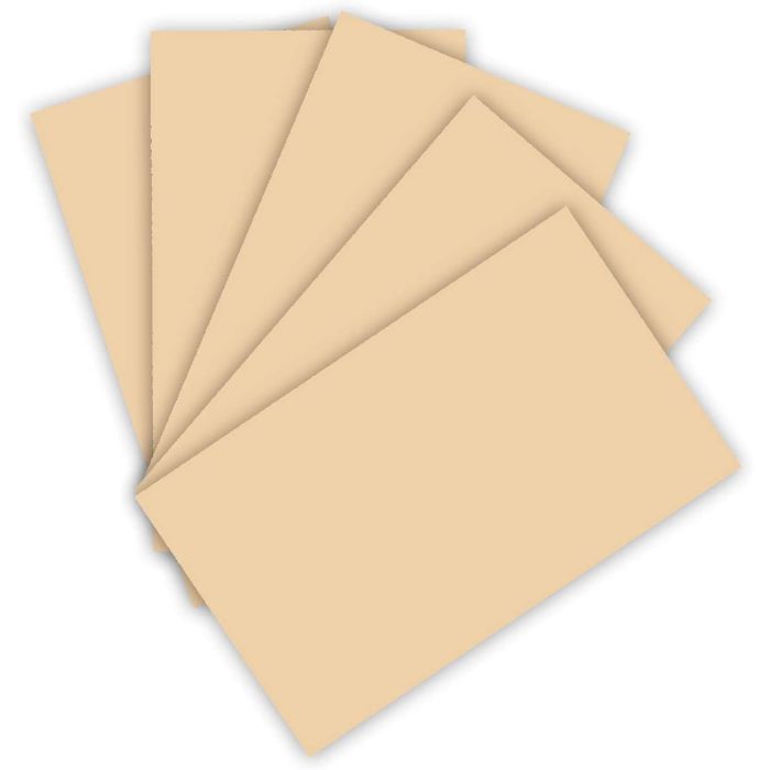 Feuilles de papier de couleur - 500 x 700 mm - Chamois FOLIA Lot de 10
