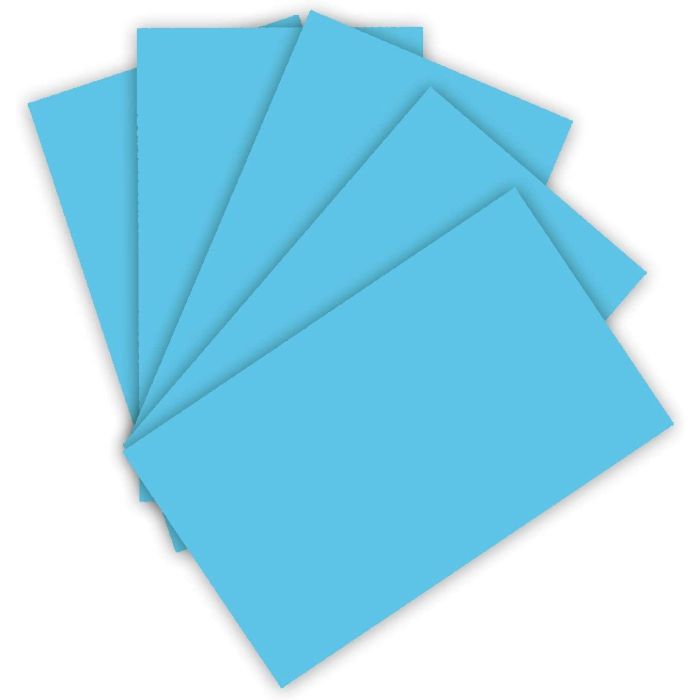 Feuilles de papier de couleur - 500 x 700 mm - Bleu ciel FOLIA Lot de 10
