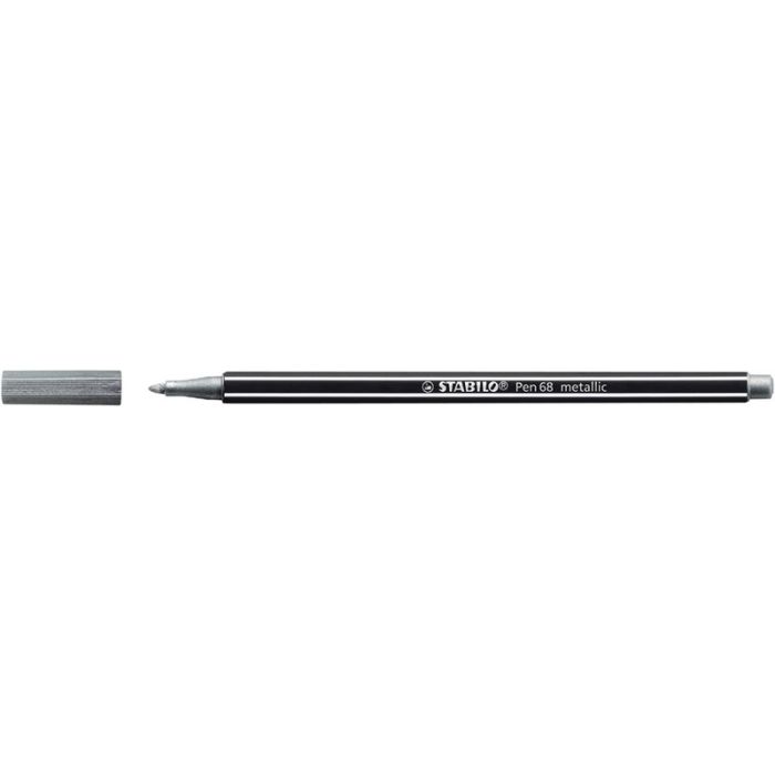 Stylo feutre - 1,4 mm - Argent STABILO Pen 68 Metallic