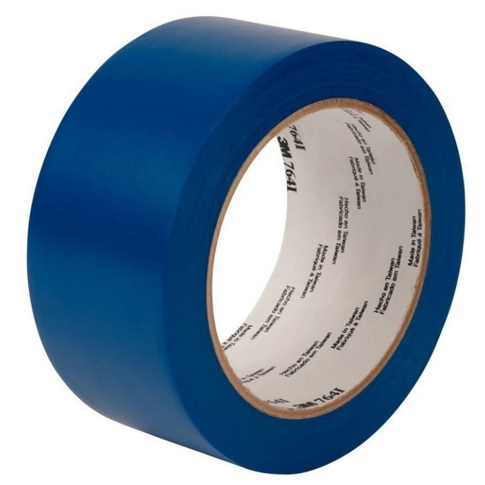 Ruban vinyle adhésif 3M 764 - bleu - 50mm x 33m - Carton de 24