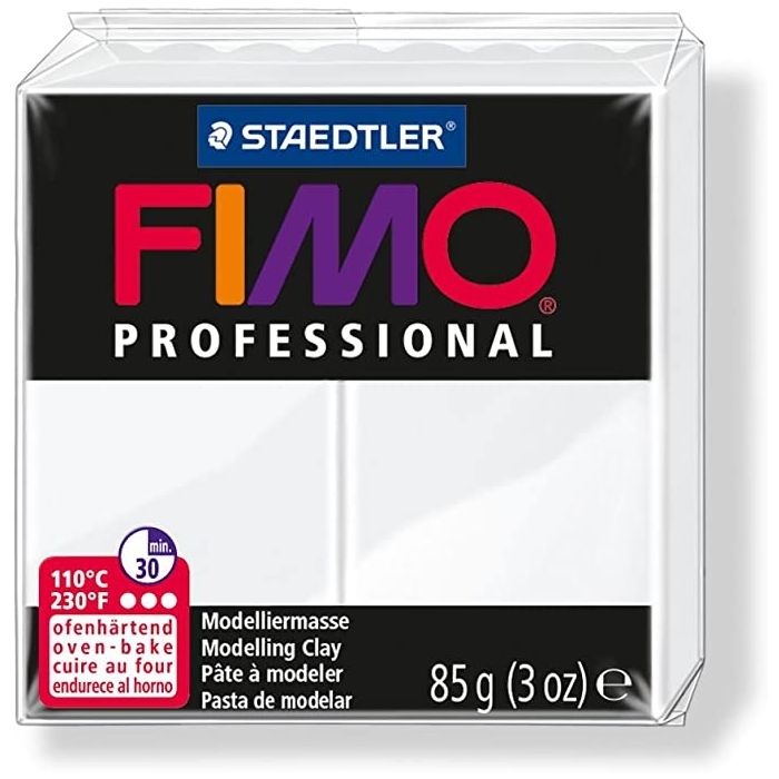Pâte à Modeler FIMO Professional - 85 g - Blanc STAEDTLER Durcissante au  four