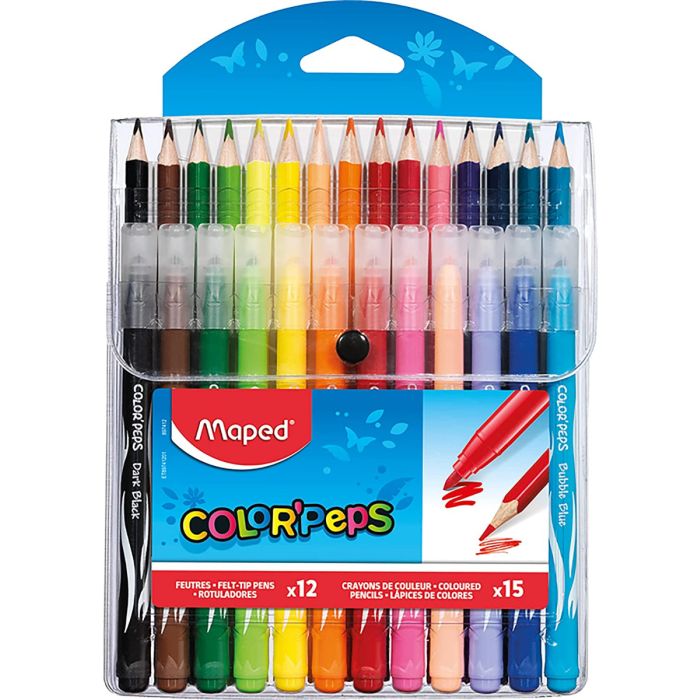 Pack de Crayons et de Feutres - Assortiment de couleurs MAPED