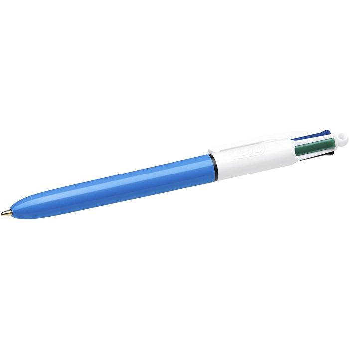 Bic 4 Colours Mini, stylo bille, 0,32 mm, 4 couleurs d'encre classique,  corps bleu