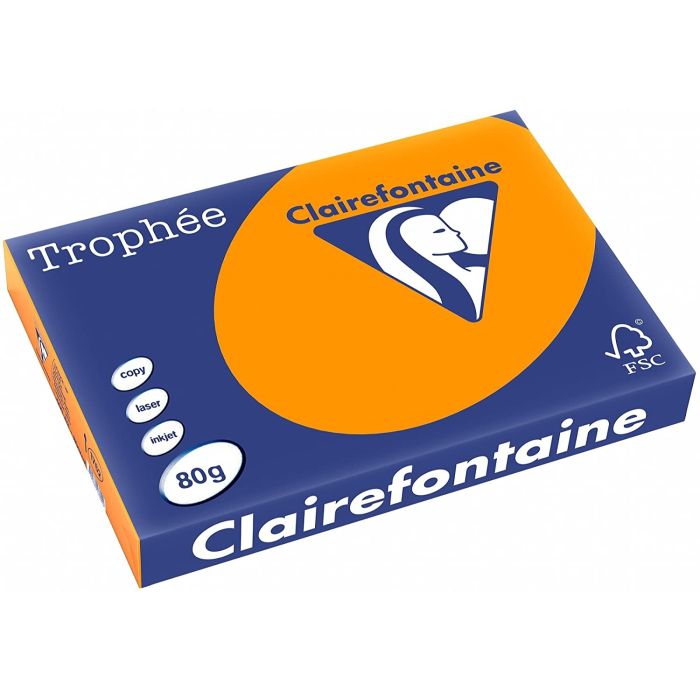 Ramette de 500 feuilles A3 - Orange Vif CLAIREFONTAINE Trophée