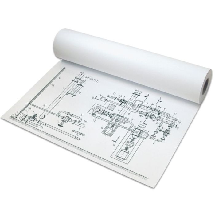 Rouleau papier traceur 90 Gr 610 x 50 m x 50 mm - Talos