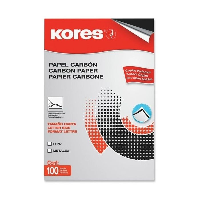 Papier Carbone - A4 - Noir KORES Lot de 100 feuilles