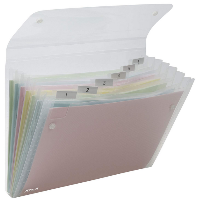 Trieur - 6 compartiments A4 - Incolore REXEL Ice 2102033 Porte-documents