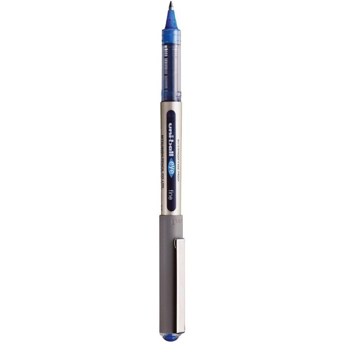 Stylo à capuchon roller à encre liquide - Bleu UNI-BALL Eye Fine (UB-157 B)