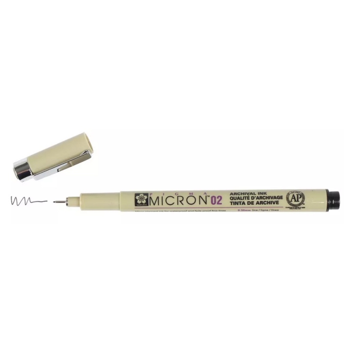 Stylo bille Micron pen - pointe moyenne - noir