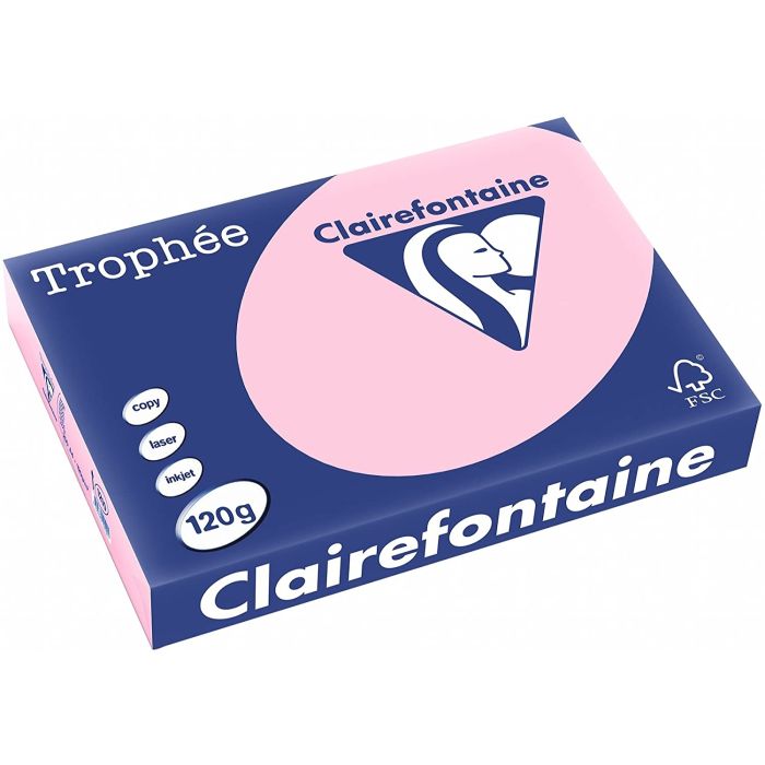 Ramette de 250 feuilles A4 120g - Rose Trophée CLAIREFONTAINE 1210C