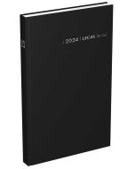 LECAS Agenda 2024 Journalier 2 jours par page - 140 x 220 mm
