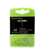 Boite de 40 punaises - Cristal translucide Exacompta 14032E