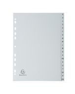 EXACOMPTA : Jeu de 20 intercalaires alphabétiques en pp - 225 x 297 mm