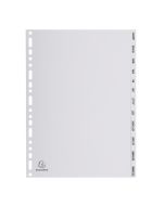 EXACOMPTA Jeu de 12 intercalaires mensuels en PP janvier à décembre 1812E