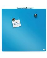 Tableau Mémo Magnétique Carré - Bleu - 360 x 360 mm : NOBO image