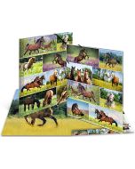 Chemise à élastiques en carton - A3 HERMA Animaux Chevaux dans le pré