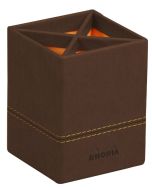 Pot à crayons 4 compartiments - Noir/Orange RHODIA