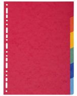 Jeu de 6 Intercalaires A4 en carte recyclée teintée EXACOMPTA