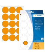 HERMA : étiquettes adhésives rondes - 32,0 mm - Orange fluo