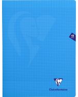 CLAIREFONTAINE 63361C : Cahier piqûre couverture pelliculée - 96 pages à grands carreaux - 240 x 320 mm