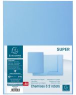 Chemise à 2 rabats SUPER 210 - Bleu clair (Classement EXACOMPTA 332006E)