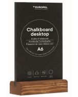 Présentoir de Table - A6/Portait- Ardoise avec socle en bois de Pin : EUROPEL image