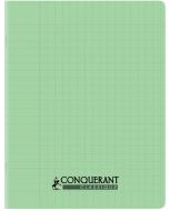 Cahier d'écolier 170 x 220 mm Grands carreaux 96 pages - Polypro Vert pastel CONQUERANT