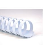 Baguettes de 21 anneaux - 22 mm - Blanc : GBC Lot de 100