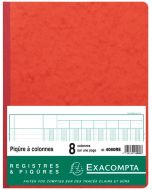 Registre de 8 colonnes 320 x 250 mm Journal comptable 4080E Exacompta