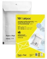 Lot de 10 Pochettes d'expédition matelassées - Blanc - 120 x 175 mm : MAIL MEDIA Visuel