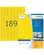 Étiquettes adhésives - 25,4 x 10 mm - Rouge : HERMA Lot de 18900 image
