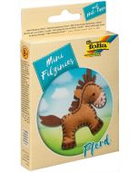 Kit de couture en feutrine pour fabriquer un Porte-clé - Cheval : FOLIA Filzinies Image