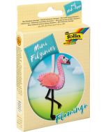 Kit de couture en feutrine pour fabriquer un Porte-clé - Flamand Rose : FOLIA Filzinies Visuel