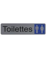 Plaque adhésive de signalisation - Toilettes : EXACOMPTA image