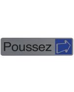 Plaque adhésive de signalisation - Poussez : EXACOMPTA image