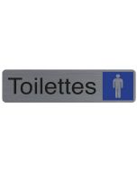 Plaque adhésive de signalisation - Toilettes Homme : EXACOMPTA  image