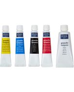 Photo Tube de Gouache 5 Couleurs Primaires Pinceau Lefranc 807561