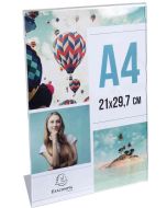 Chevalet - Présentoir incliné - A4 - Cristal : EXACOMPTA Office image