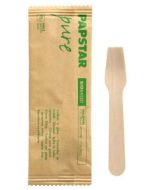 Cuillères à glace jetables en bois - 94 mm PAP STAR Pure Lot de 50