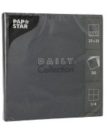Serviettes de table en papier - 320 x 320 mm - Noir PAP STAR Daily